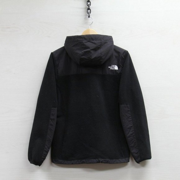 The North Face Denali Fleece Jacket Size Womens Medium Black Full Zip Hooded TNF - Picture 2 of 4